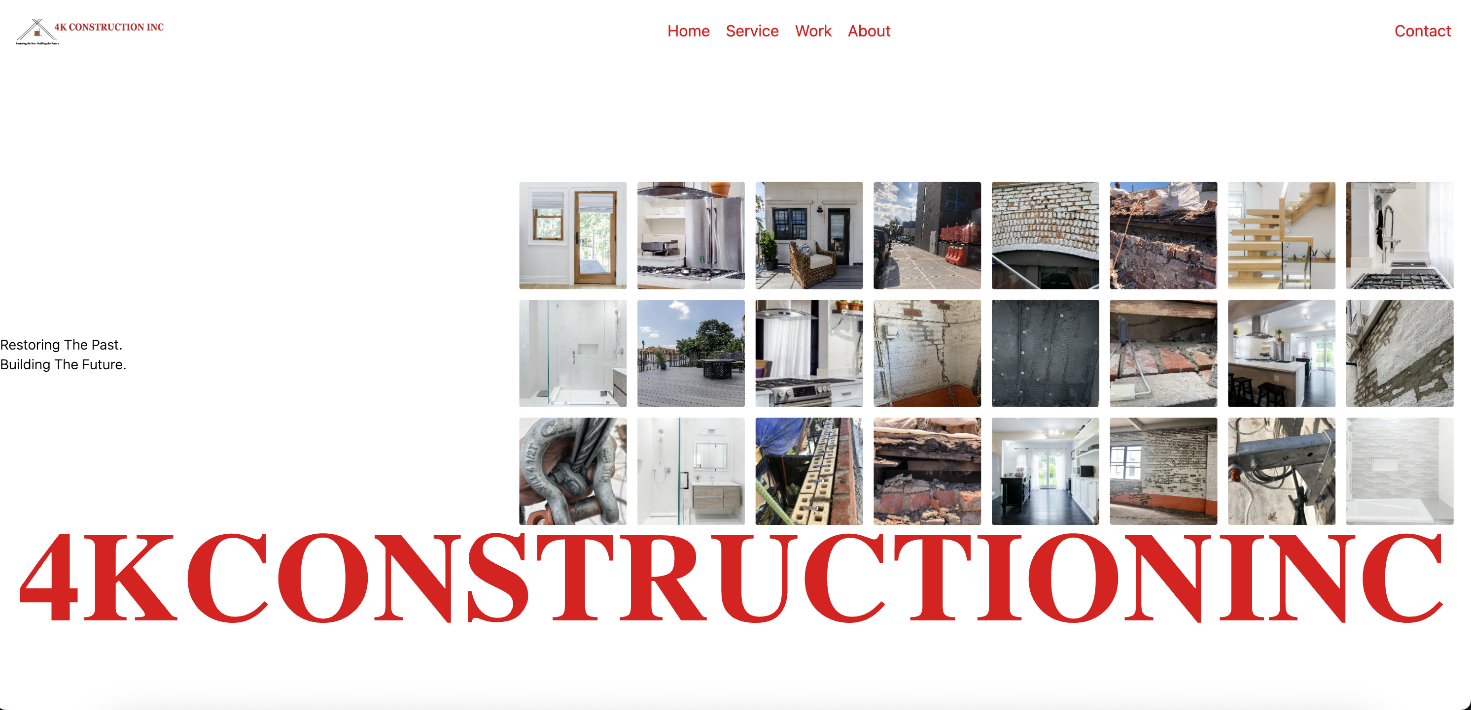 4K Construction Inc Website screenshot 2