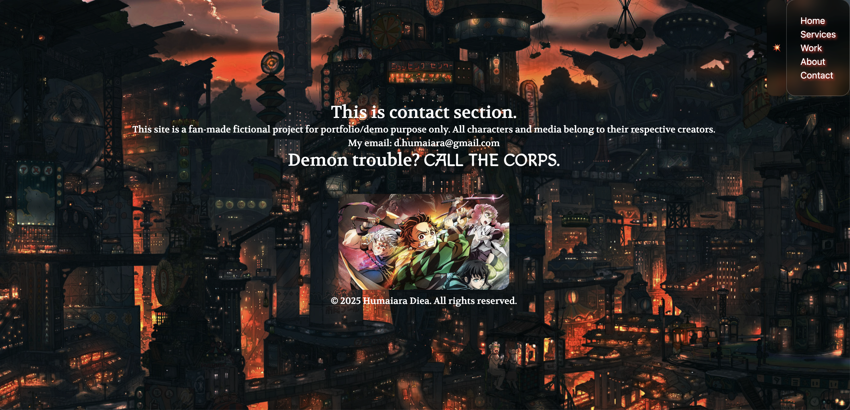 Demon Slayer Corp Website screenshot 4