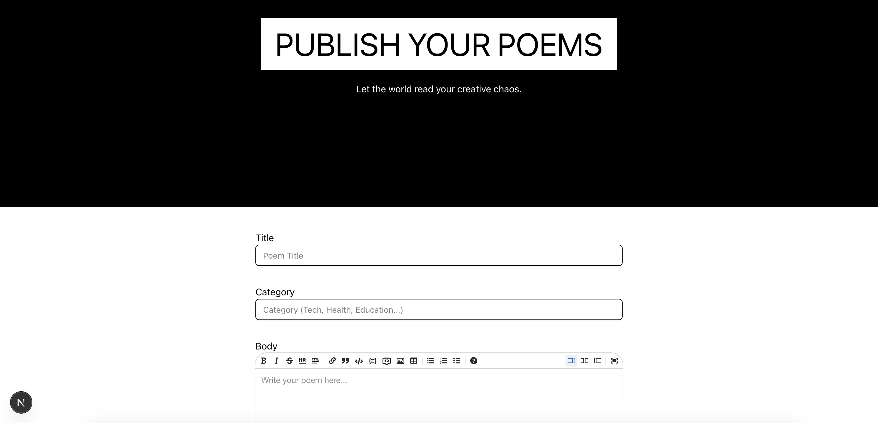 PoPoetry screenshot 1