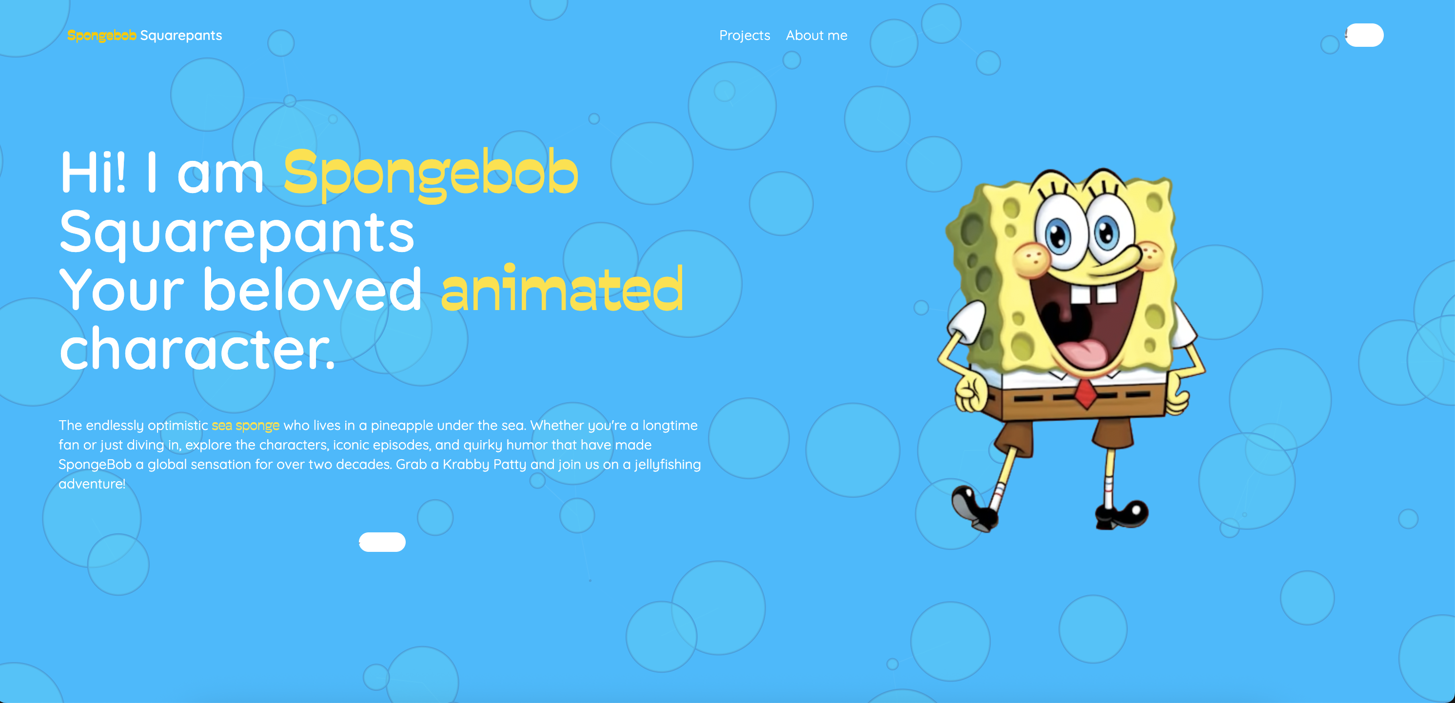 Website for Spongebob screenshot 1