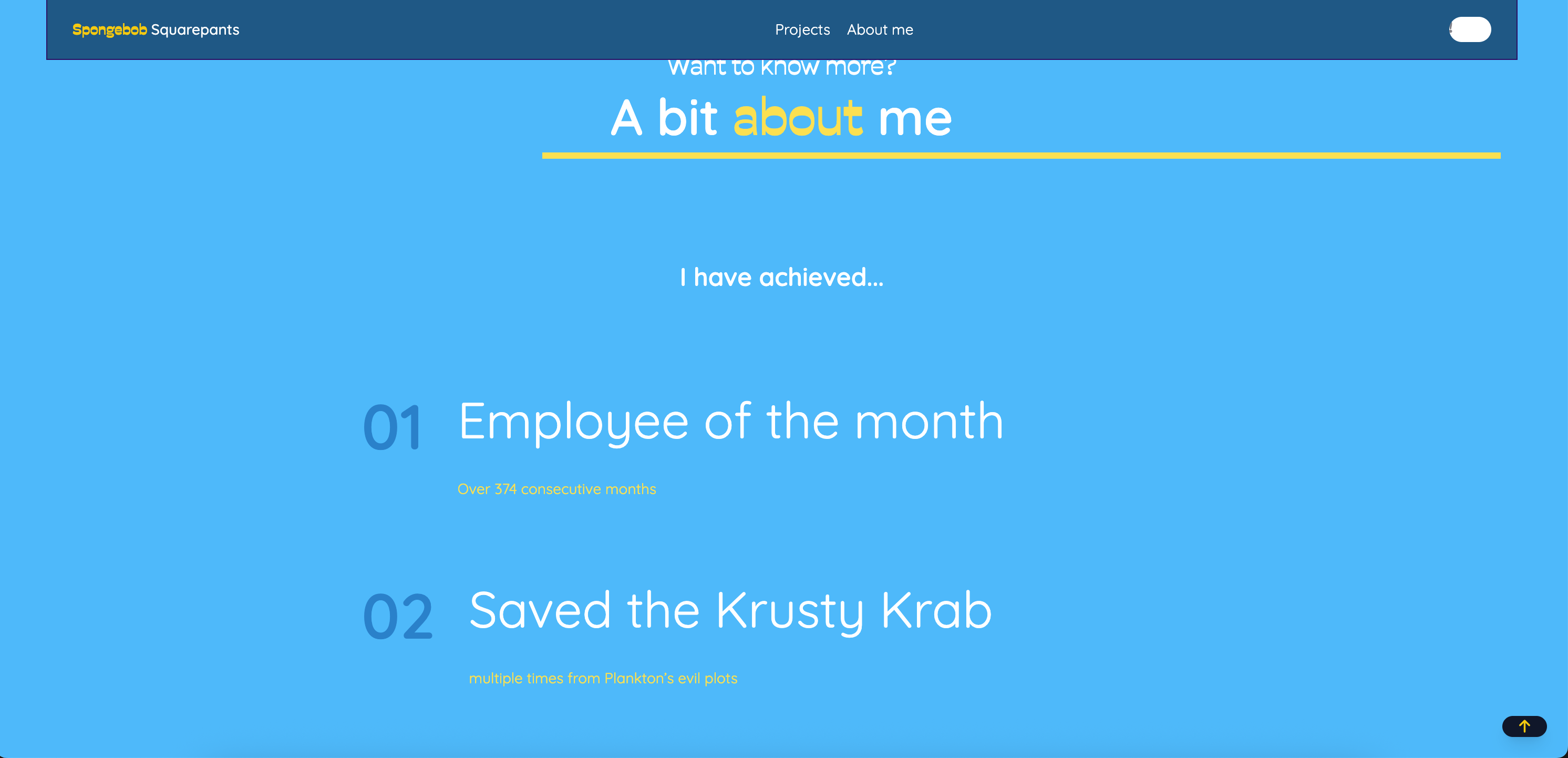 Website for Spongebob screenshot 3